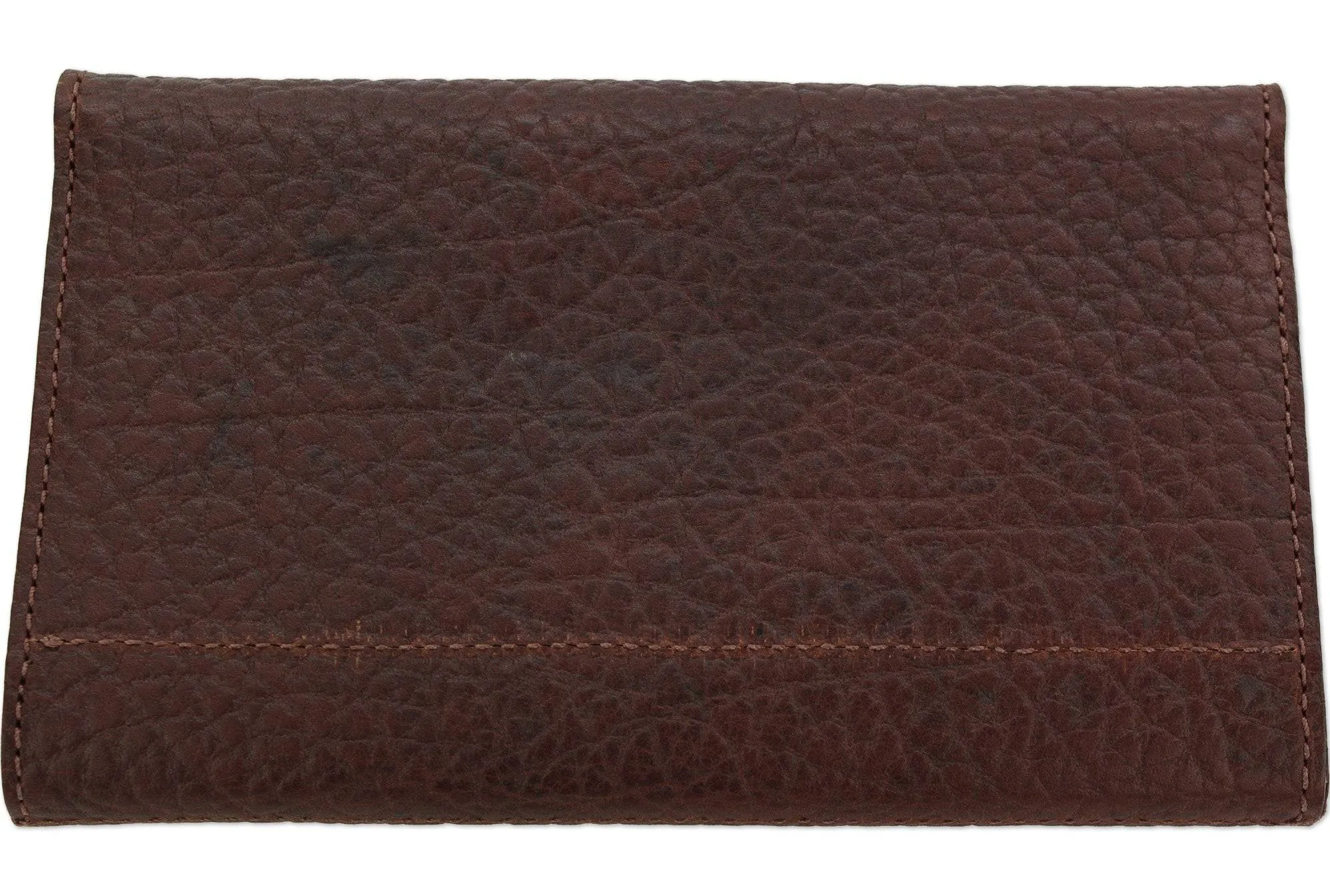 Medium Brown Bison Leather Deluxe Women's Wallet