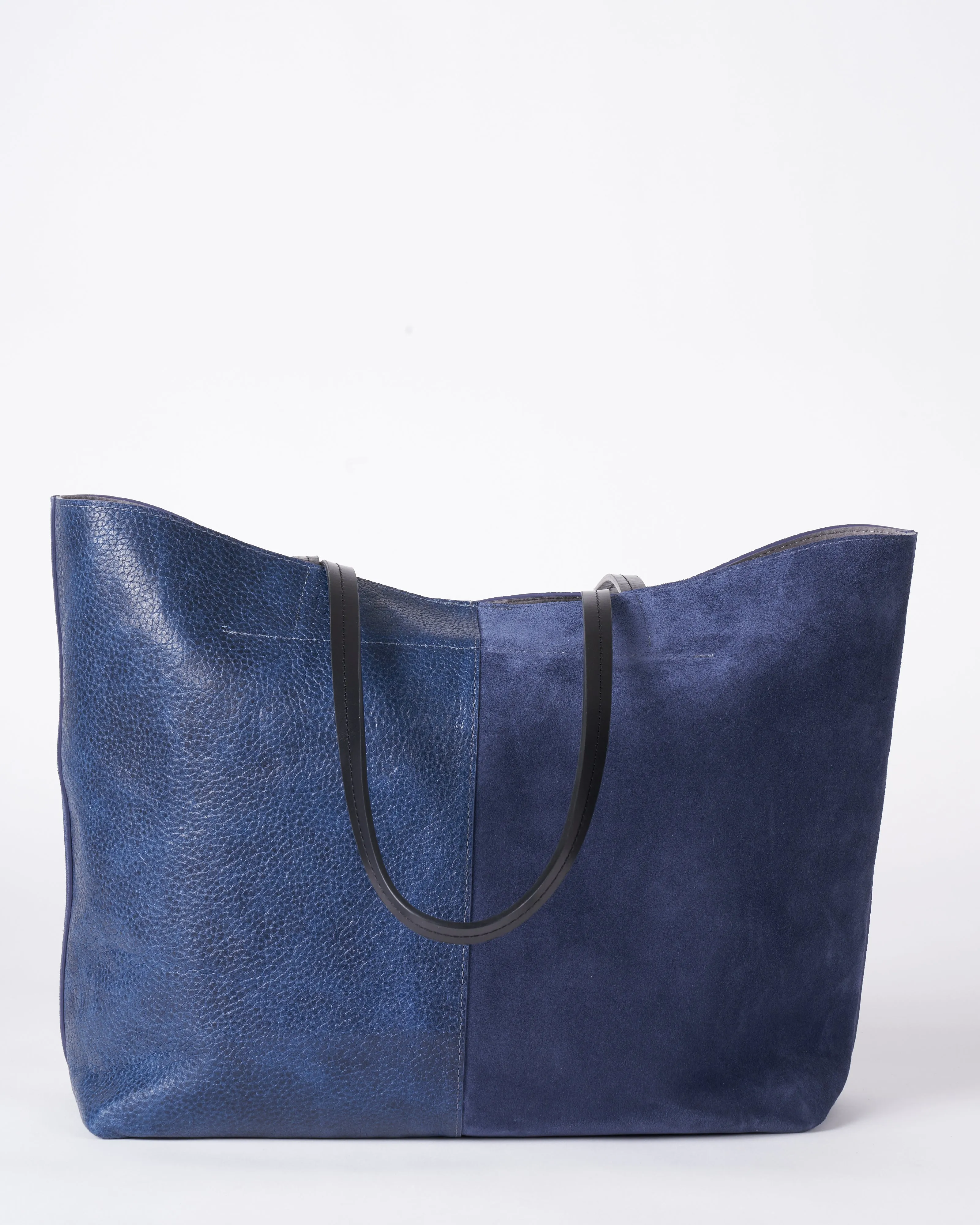 medium essential tote - 2 tone azul