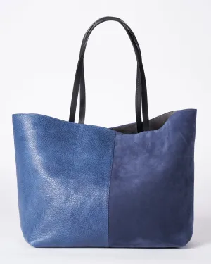 medium essential tote - 2 tone azul