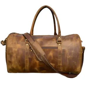 Mens Leather Holdall Bag 'The Wrekin Weekender' by ArchieSoul Man   Free Buffalo Leather Wallet