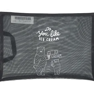 Mesh Envelope Black with Print (A4)
