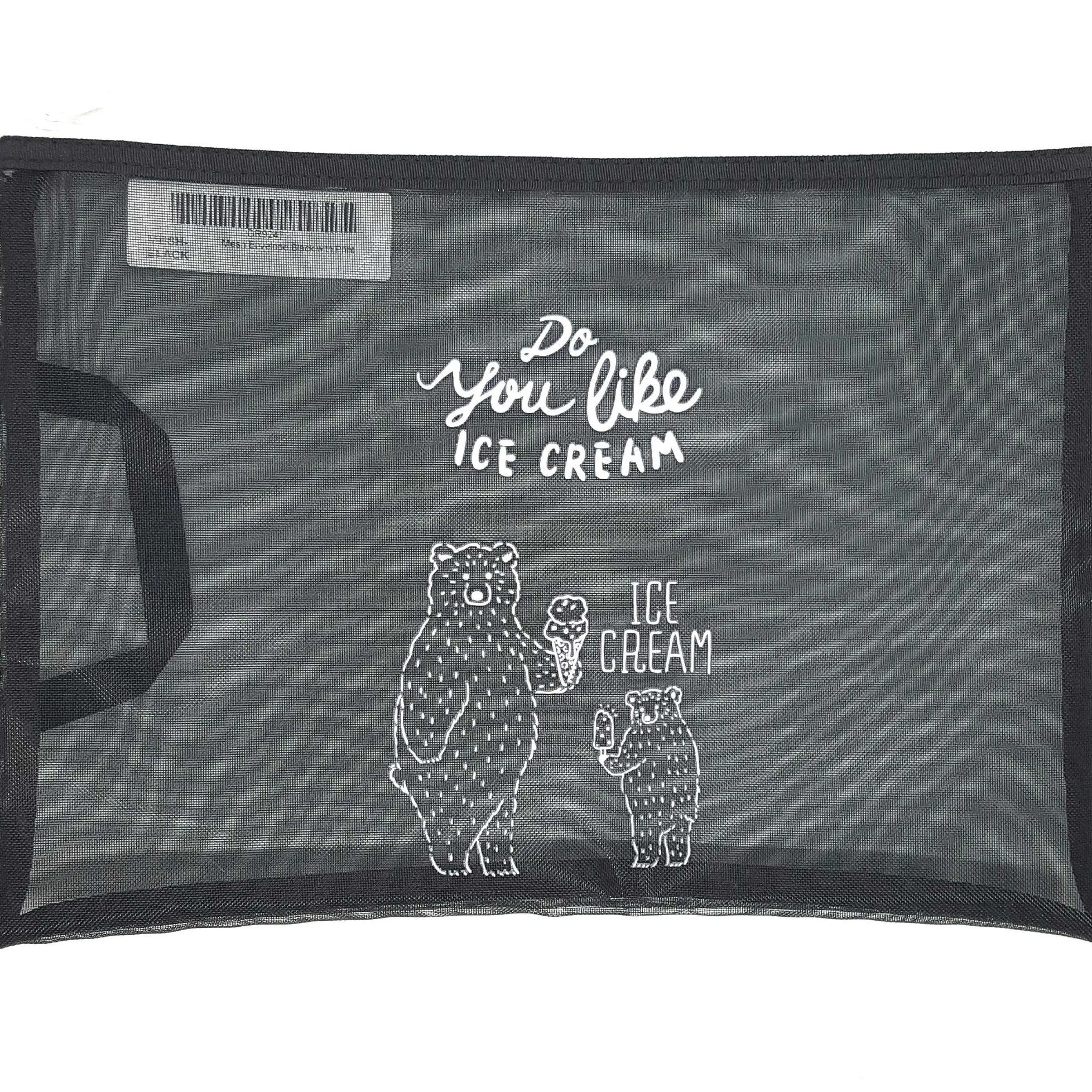 Mesh Envelope Black with Print (A4)