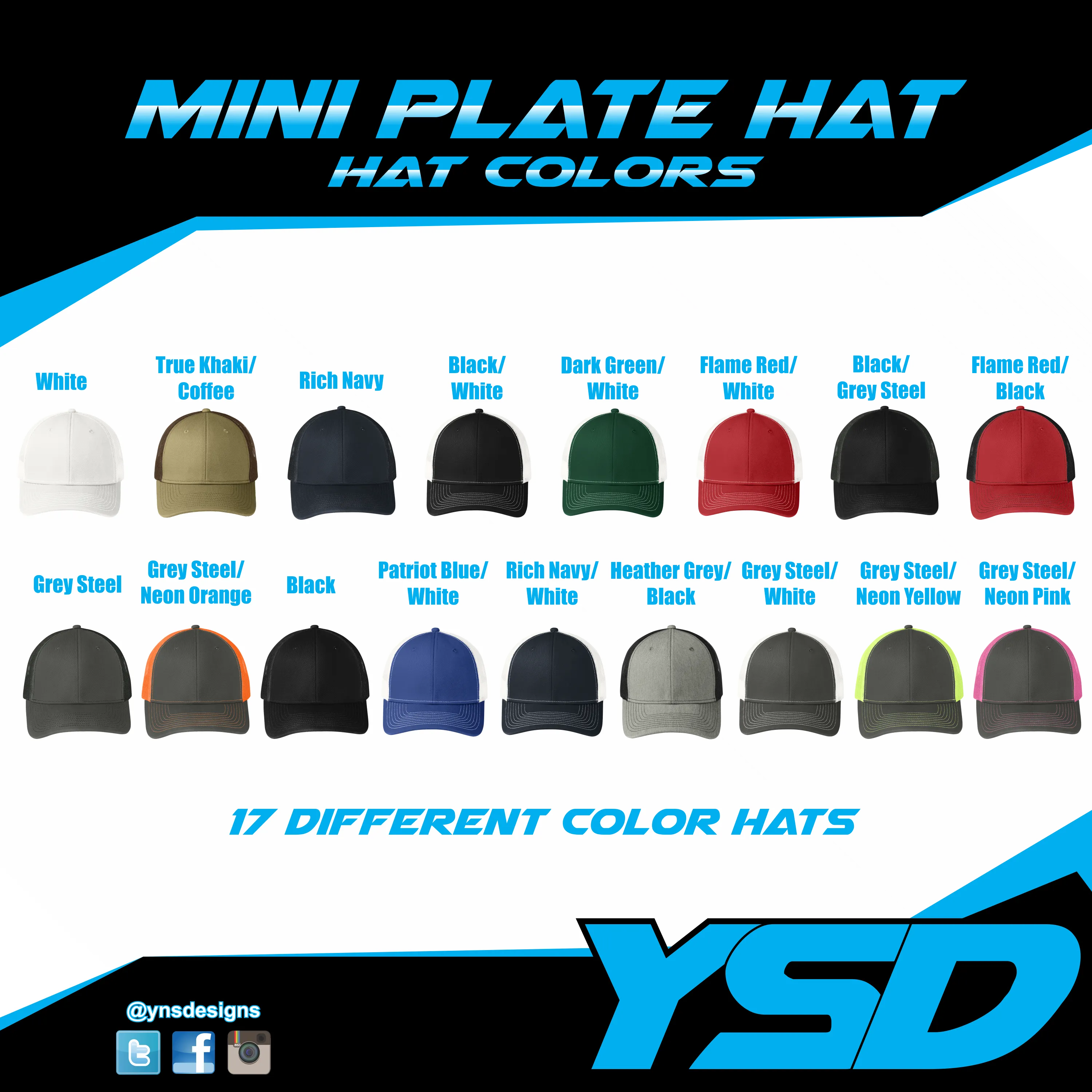 Mini plate Trucker snapback hat