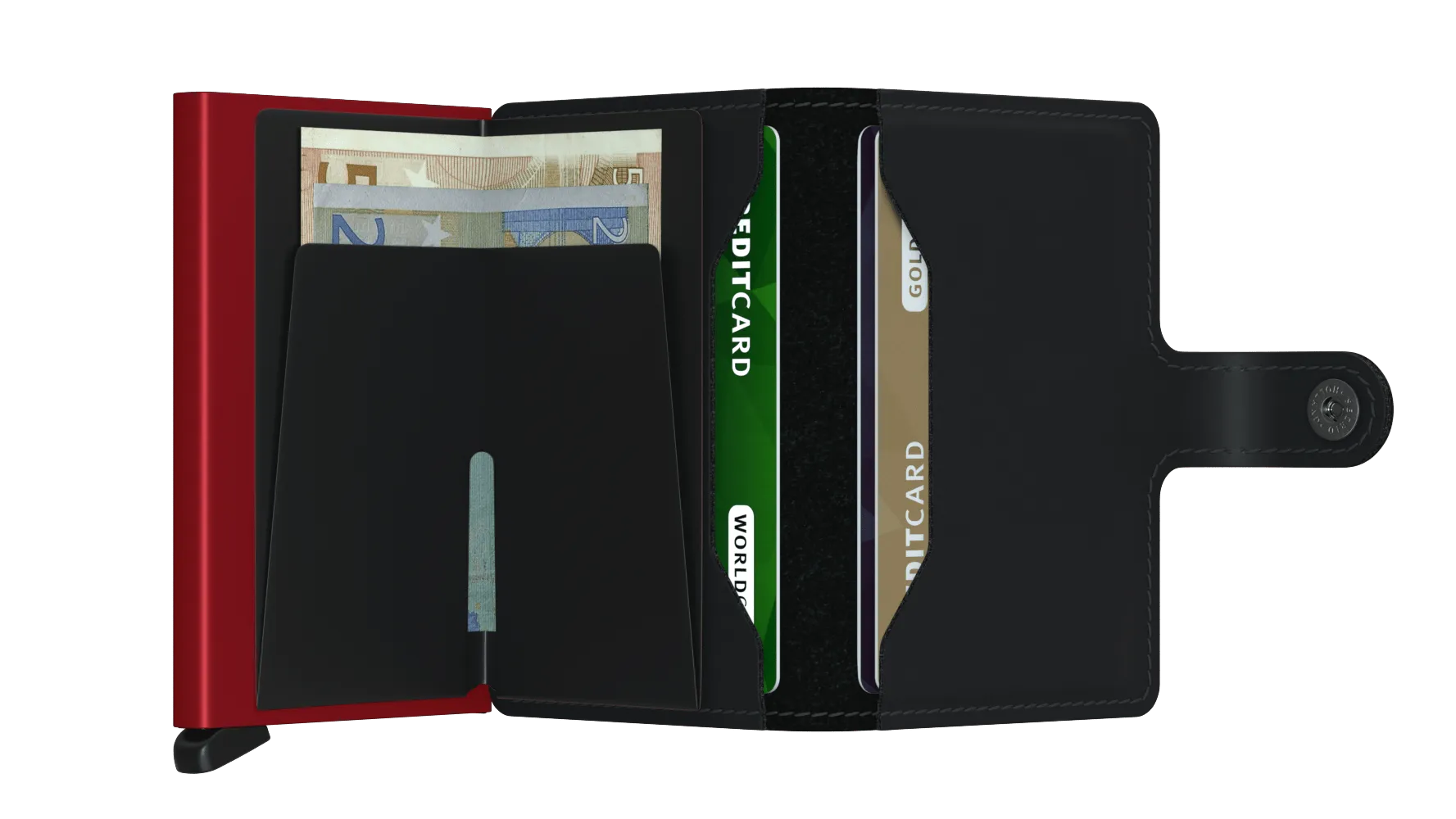 Miniwallet Matte - Black & Red