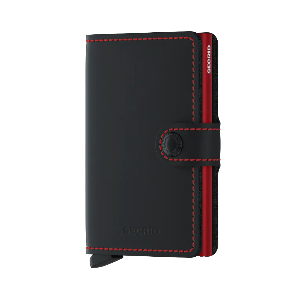 Miniwallet Matte - Black & Red