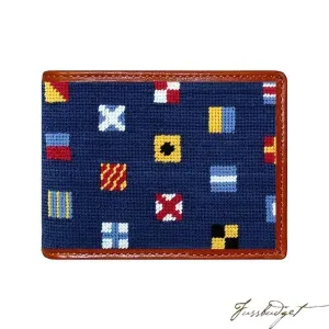 Mixed Signals Needlepoint Bi-Fold Wallet