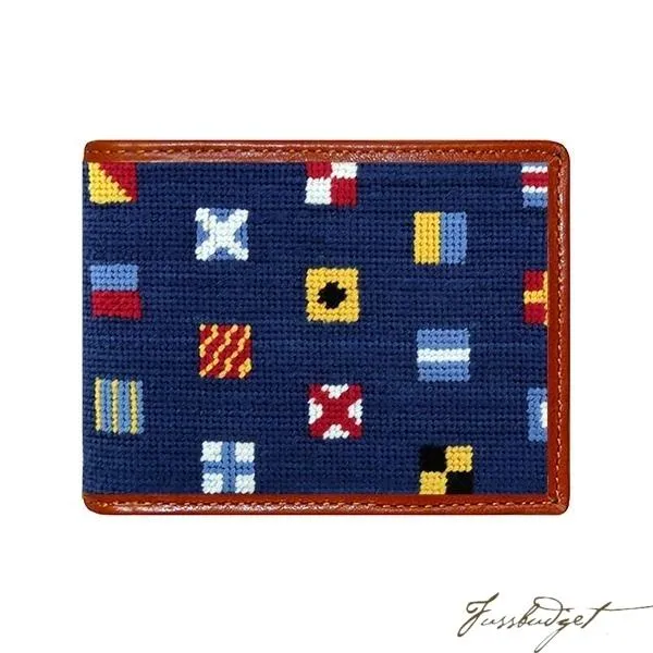 Mixed Signals Needlepoint Bi-Fold Wallet