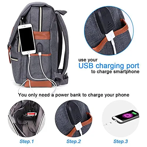 Modoker Vintage Laptop Backpack (15 in)
