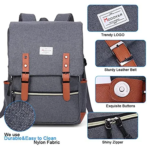 Modoker Vintage Laptop Backpack (15 in)