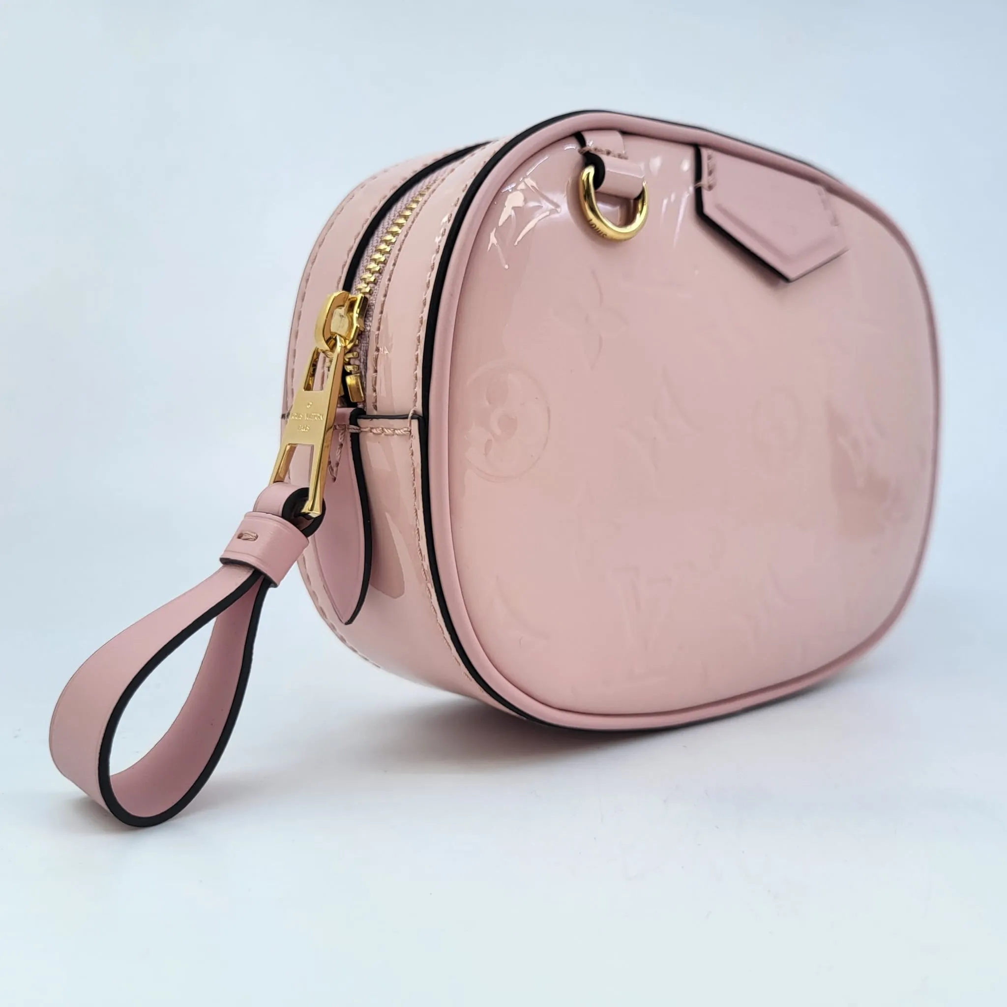 Monogram Vernis Belt Bag Rose Ballerine