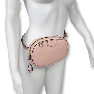 Monogram Vernis Belt Bag Rose Ballerine