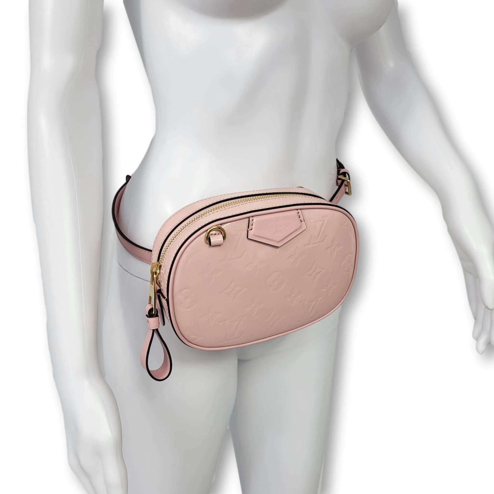 Monogram Vernis Belt Bag Rose Ballerine
