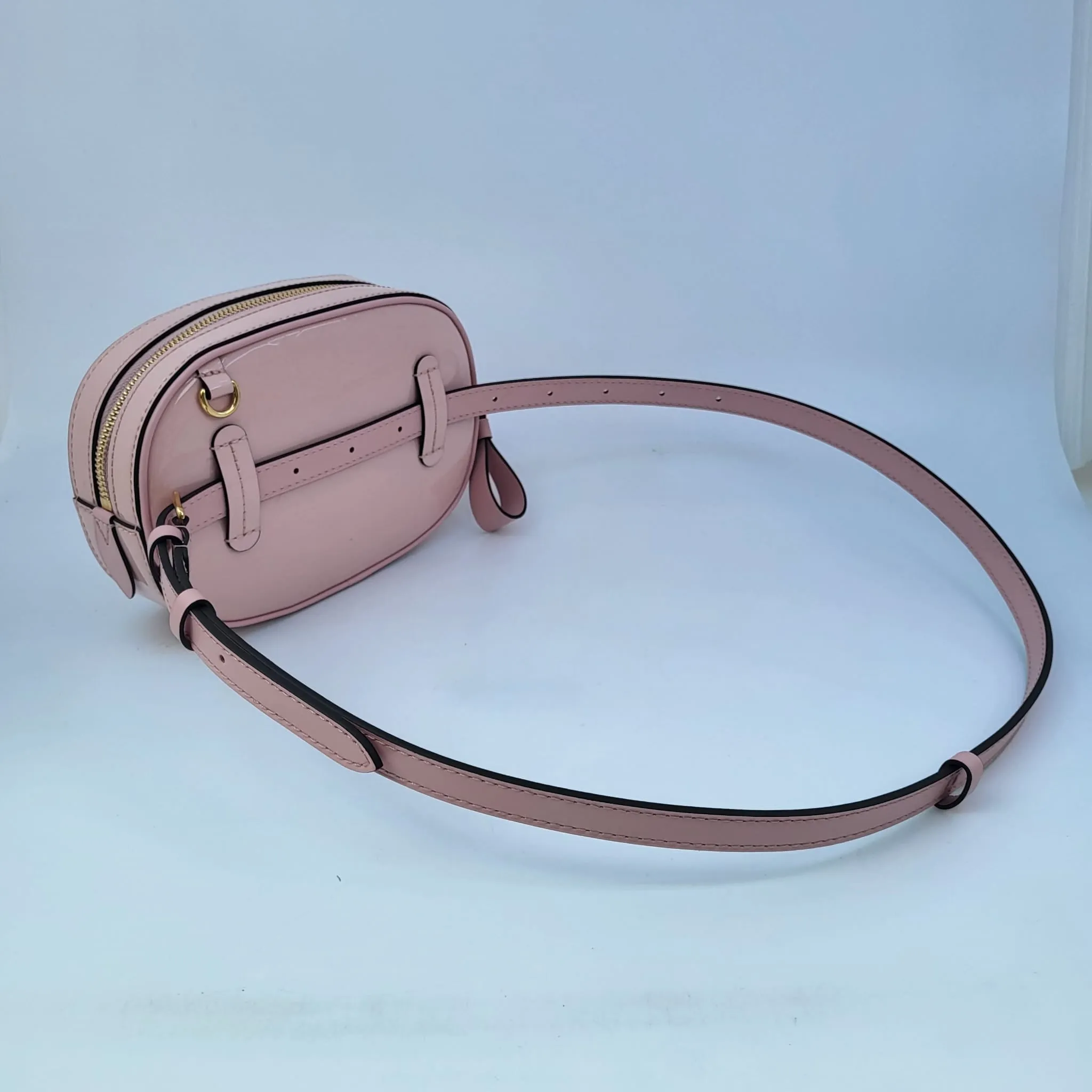 Monogram Vernis Belt Bag Rose Ballerine