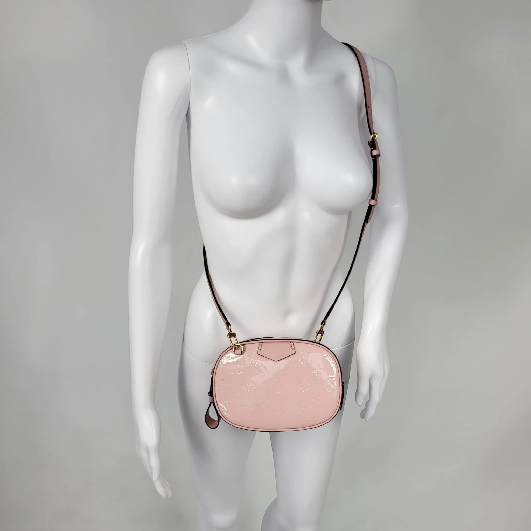 Monogram Vernis Belt Bag Rose Ballerine