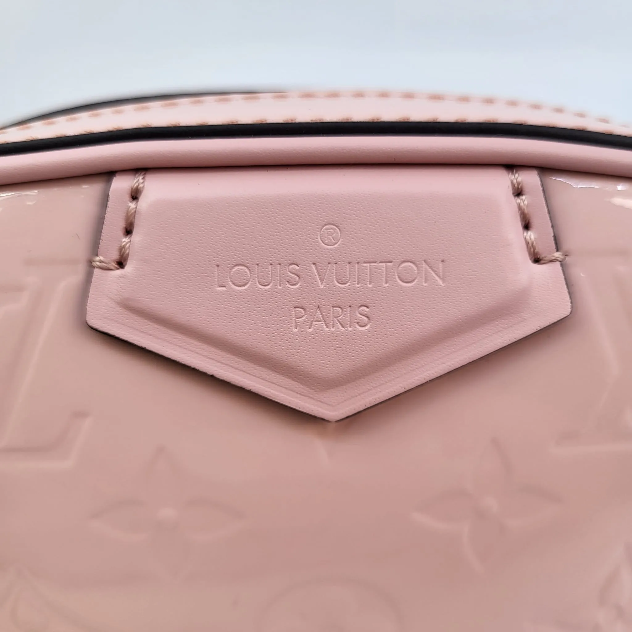 Monogram Vernis Belt Bag Rose Ballerine