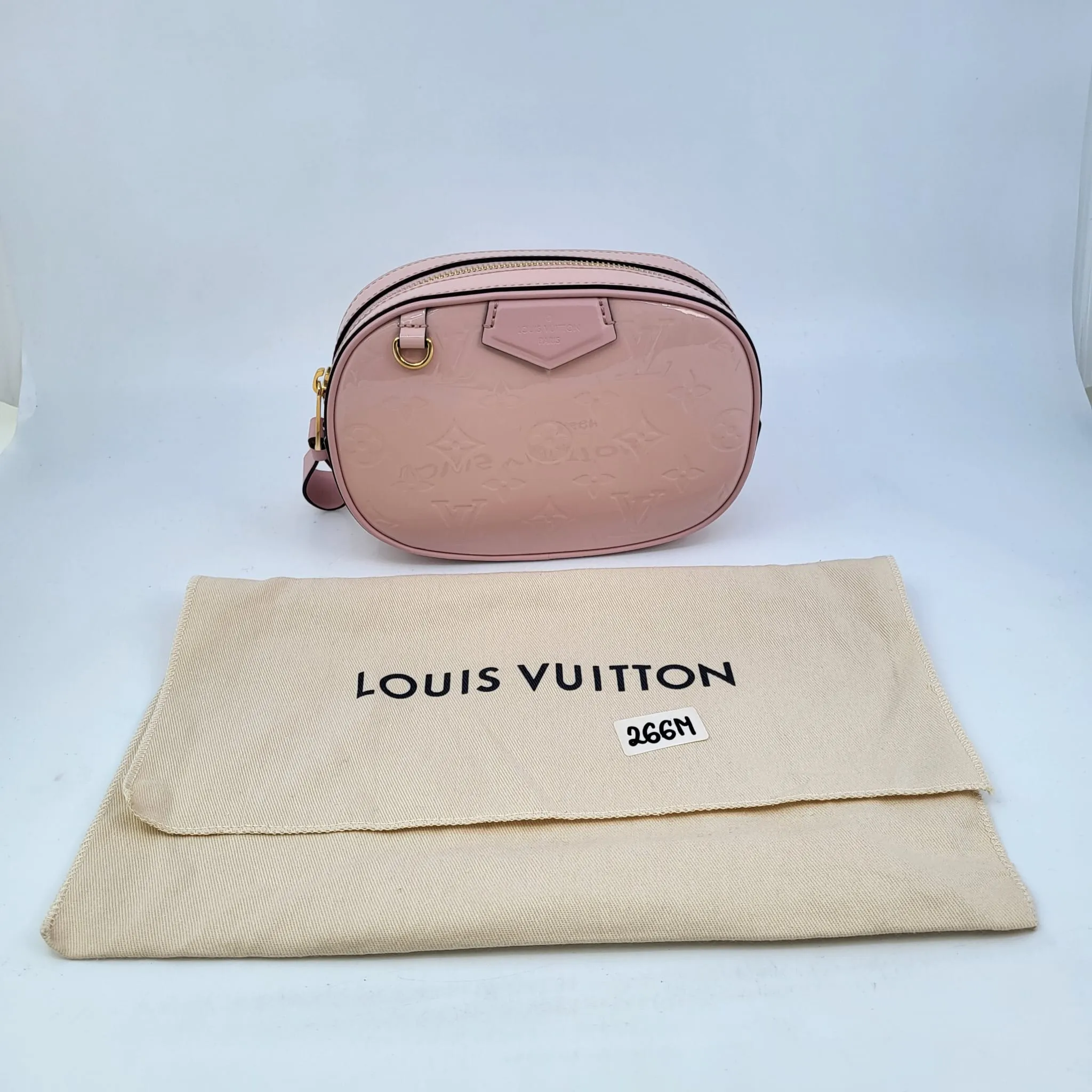 Monogram Vernis Belt Bag Rose Ballerine