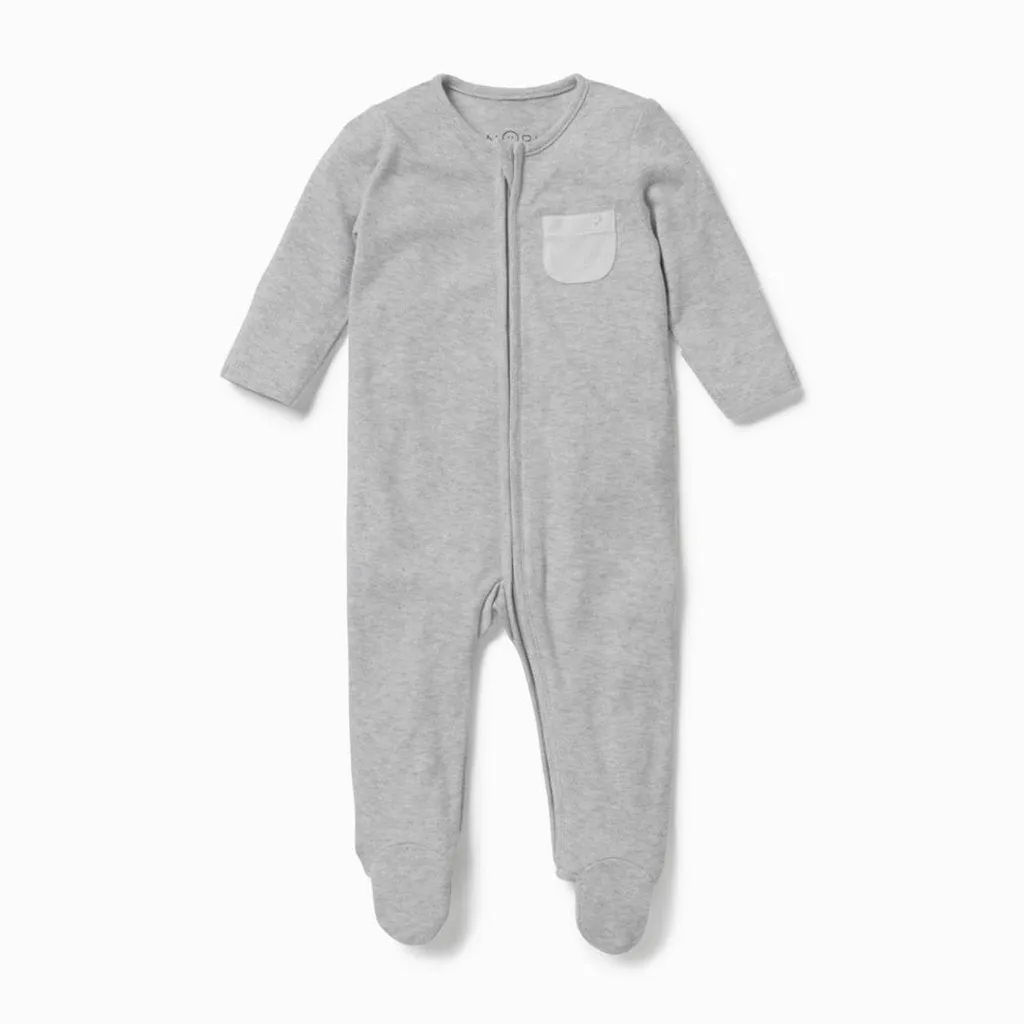 MORI Clever Zip Sleepsuit - Grey