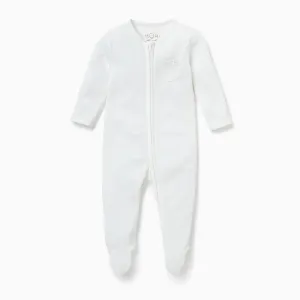MORI Clever Zip Sleepsuit - White