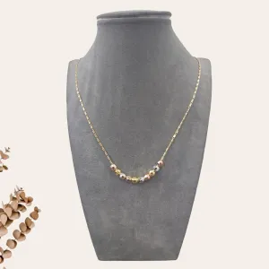 Multi-colored Circular Gold Chain Necklace