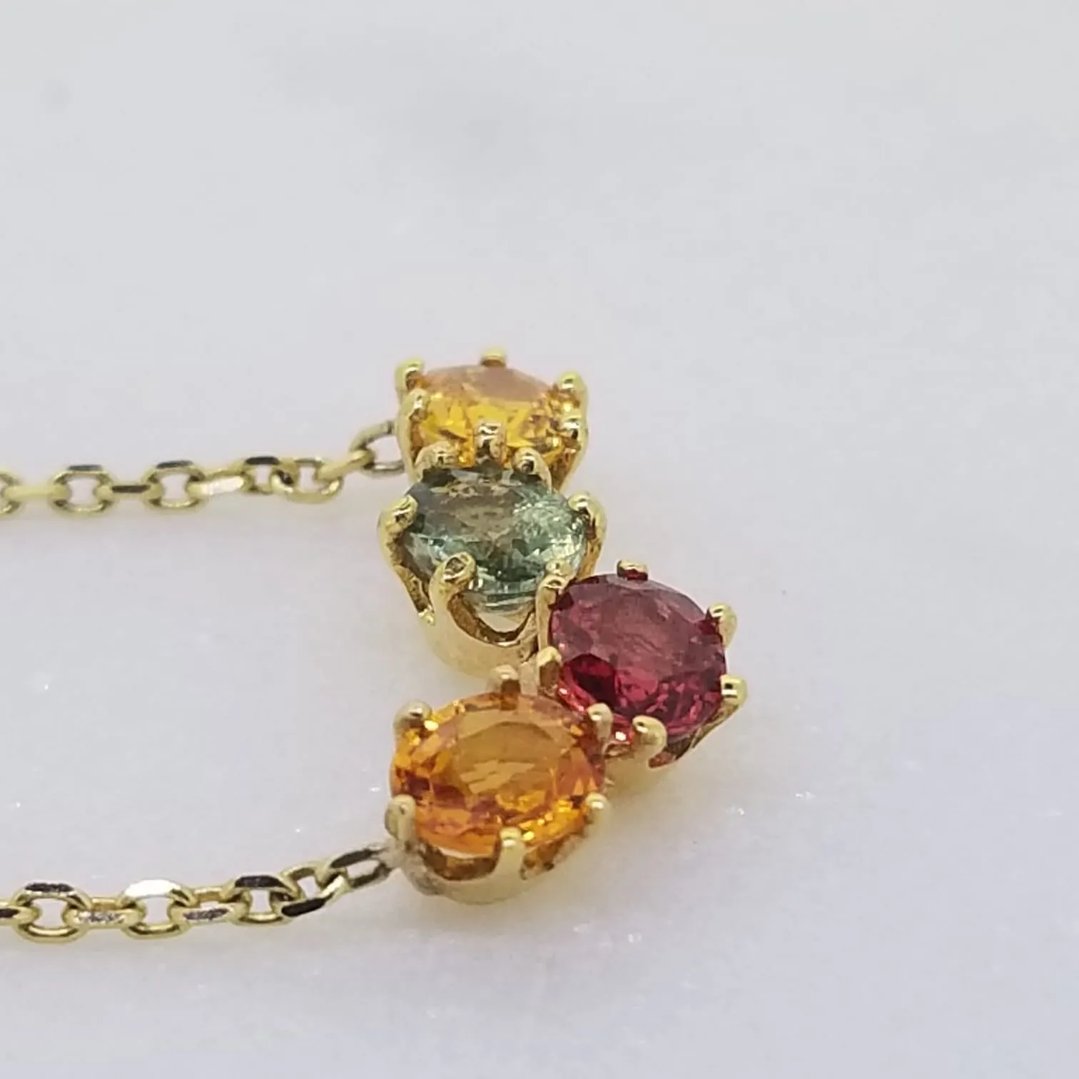 Multi-colored Sapphire Necklace