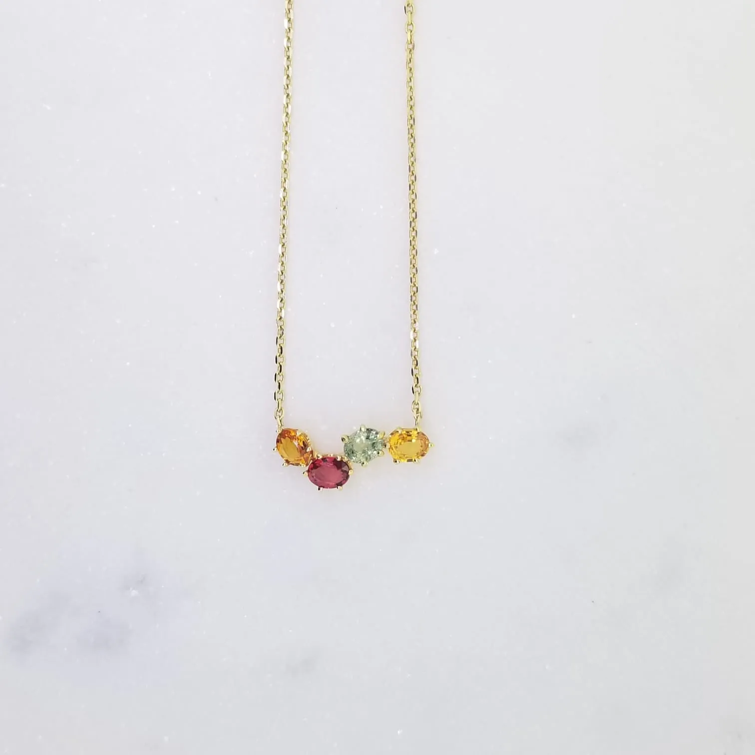 Multi-colored Sapphire Necklace