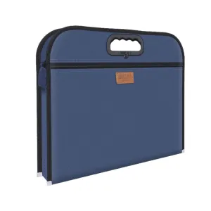 Multifunctional Business Portable Briefcase Large-capacity Oxford Cloth File Bag Blue