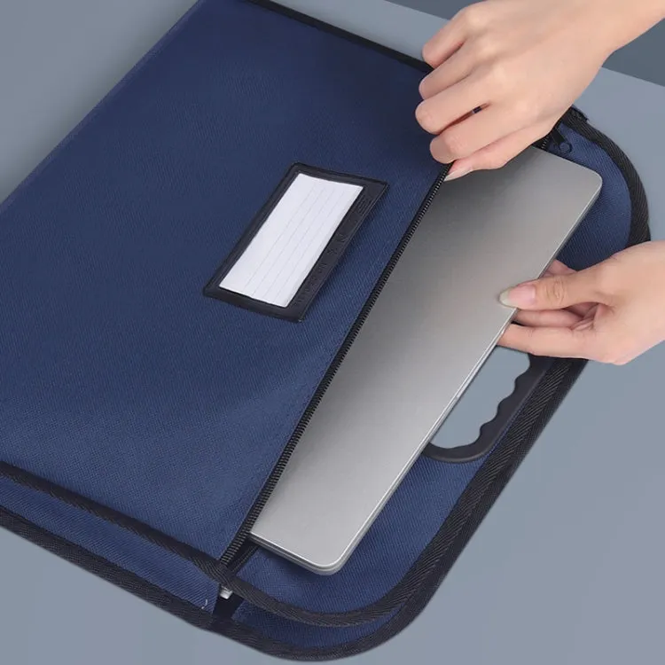 Multifunctional Business Portable Briefcase Large-capacity Oxford Cloth File Bag with Card Bag