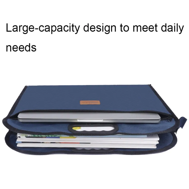 Multifunctional Business Portable Briefcase Large-capacity Oxford Cloth File Bag with Card Bag
