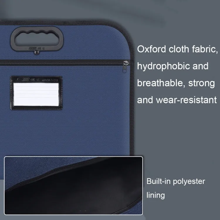 Multifunctional Business Portable Briefcase Large-capacity Oxford Cloth File Bag with Card Bag