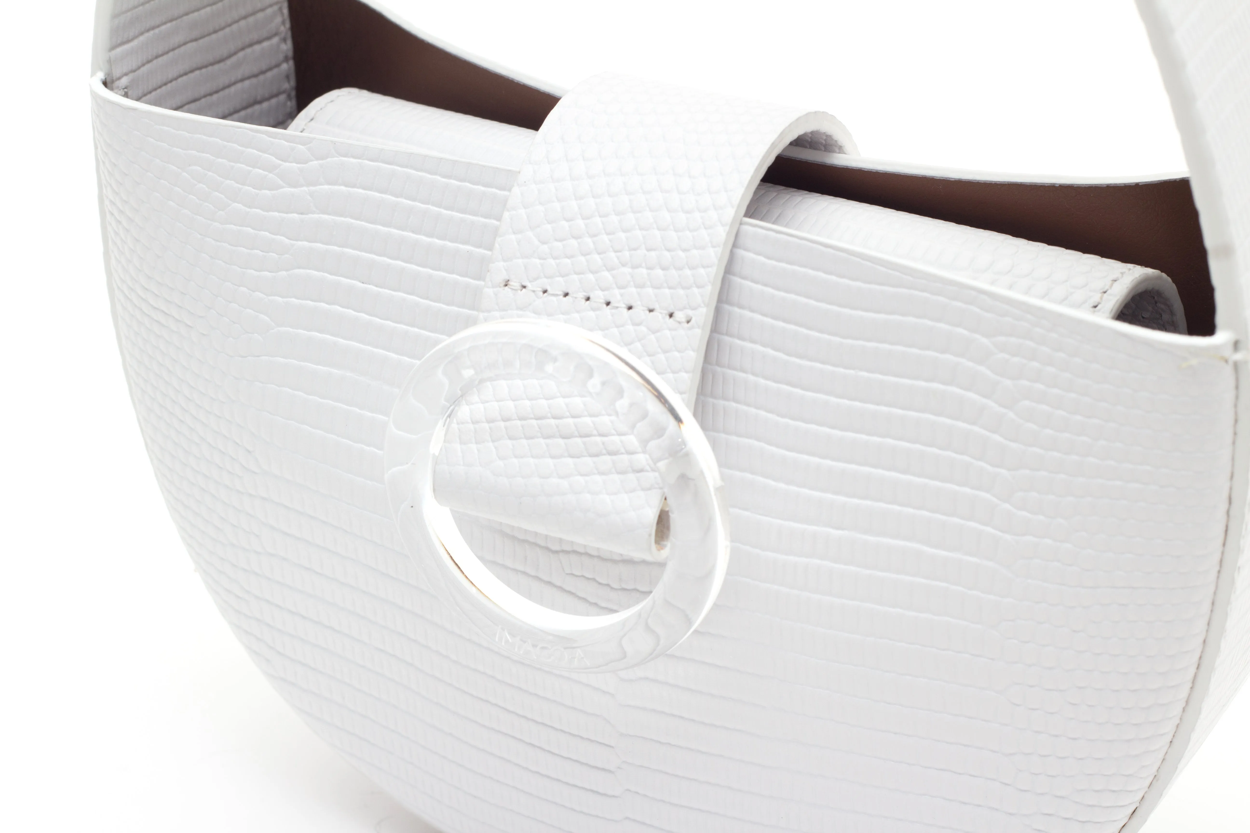 Nº52 Demi Lune Mini - Blanc Lizard