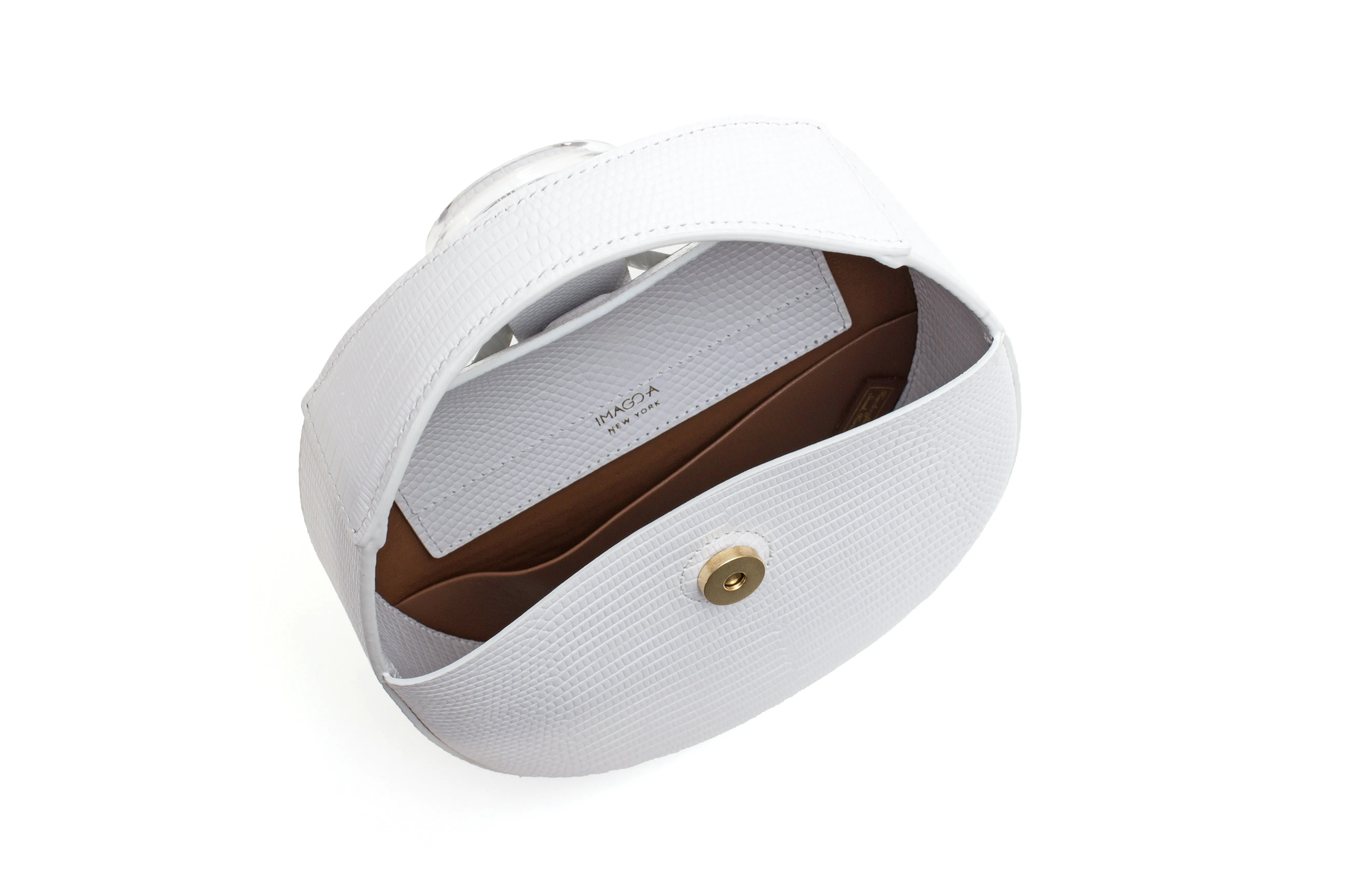 Nº52 Demi Lune Mini - Blanc Lizard