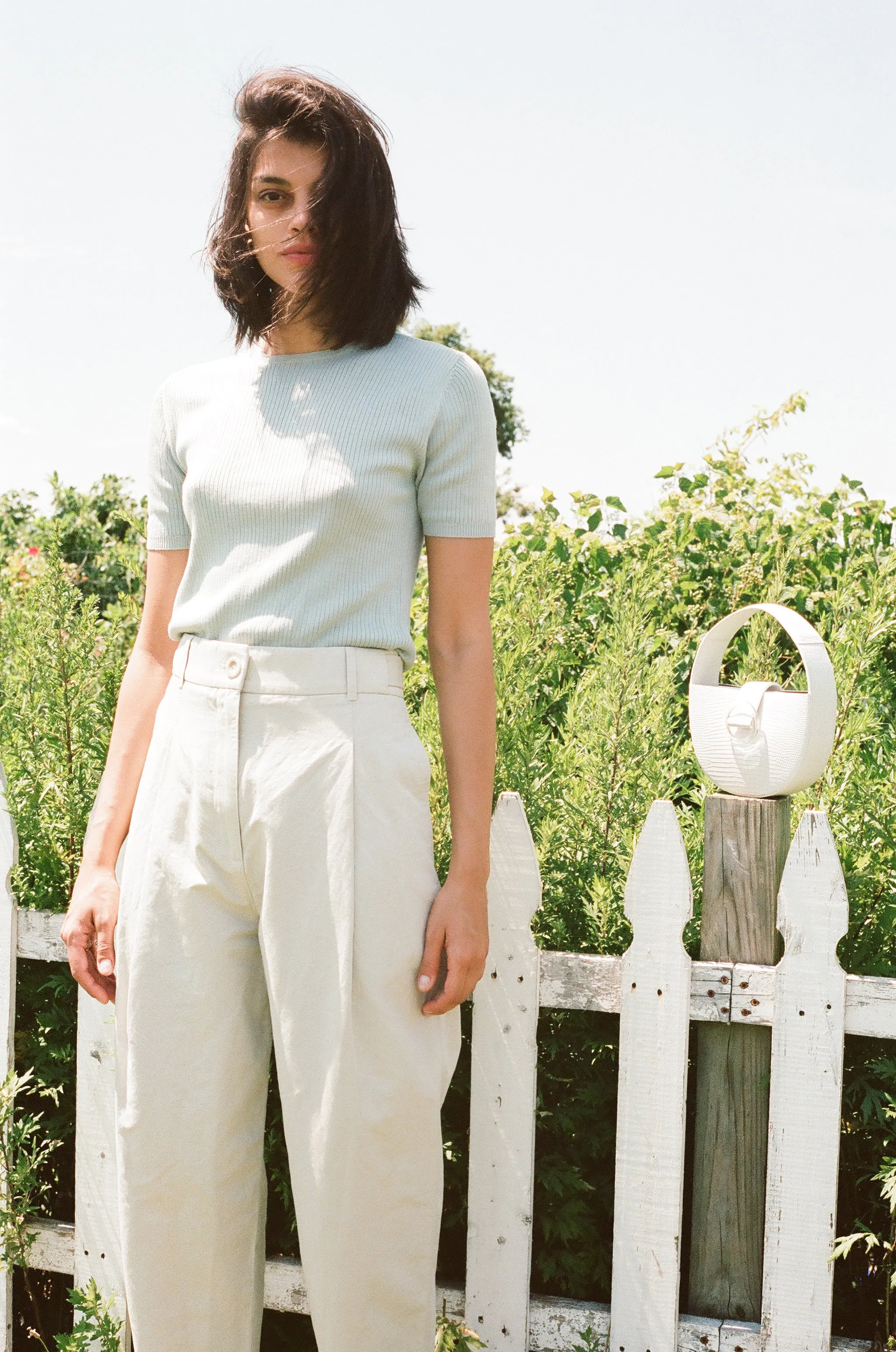 Nº52 Demi Lune Mini - Blanc Lizard