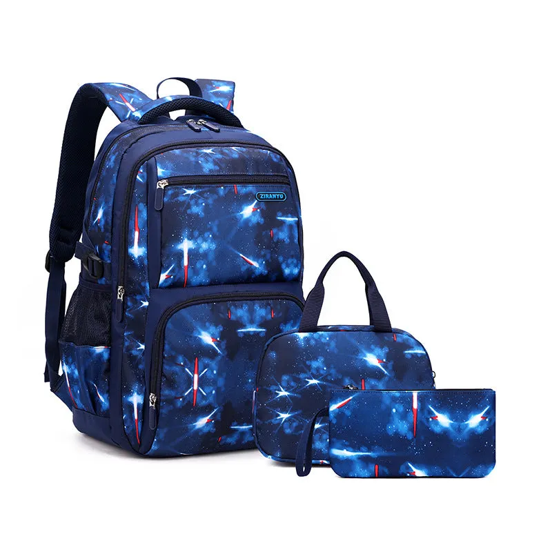 Natural Fish Personality Fashion Starry Sky Backpacks