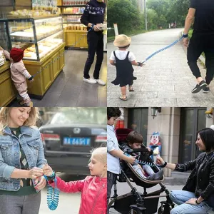 New Anti Lost Wrist Link, Upgraded Anti Lost Wristband, Toddler Leash Kid Leashes Babies Safety Harness, Velcro Wrist Belts, Toddlers Safety Strap for Travel, Boys, Girls, Child(2M, 6.56ft, Blue)