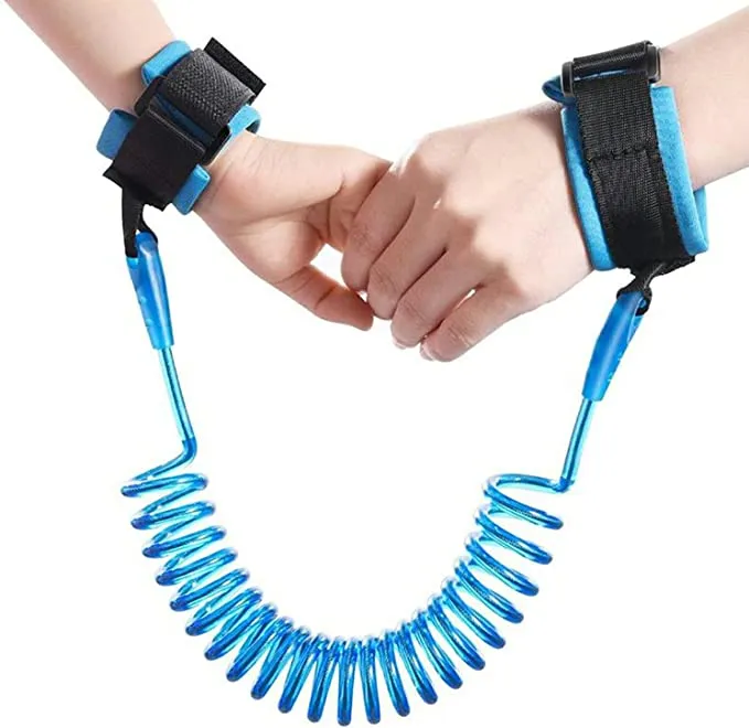 New Anti Lost Wrist Link, Upgraded Anti Lost Wristband, Toddler Leash Kid Leashes Babies Safety Harness, Velcro Wrist Belts, Toddlers Safety Strap for Travel, Boys, Girls, Child(2M, 6.56ft, Blue)