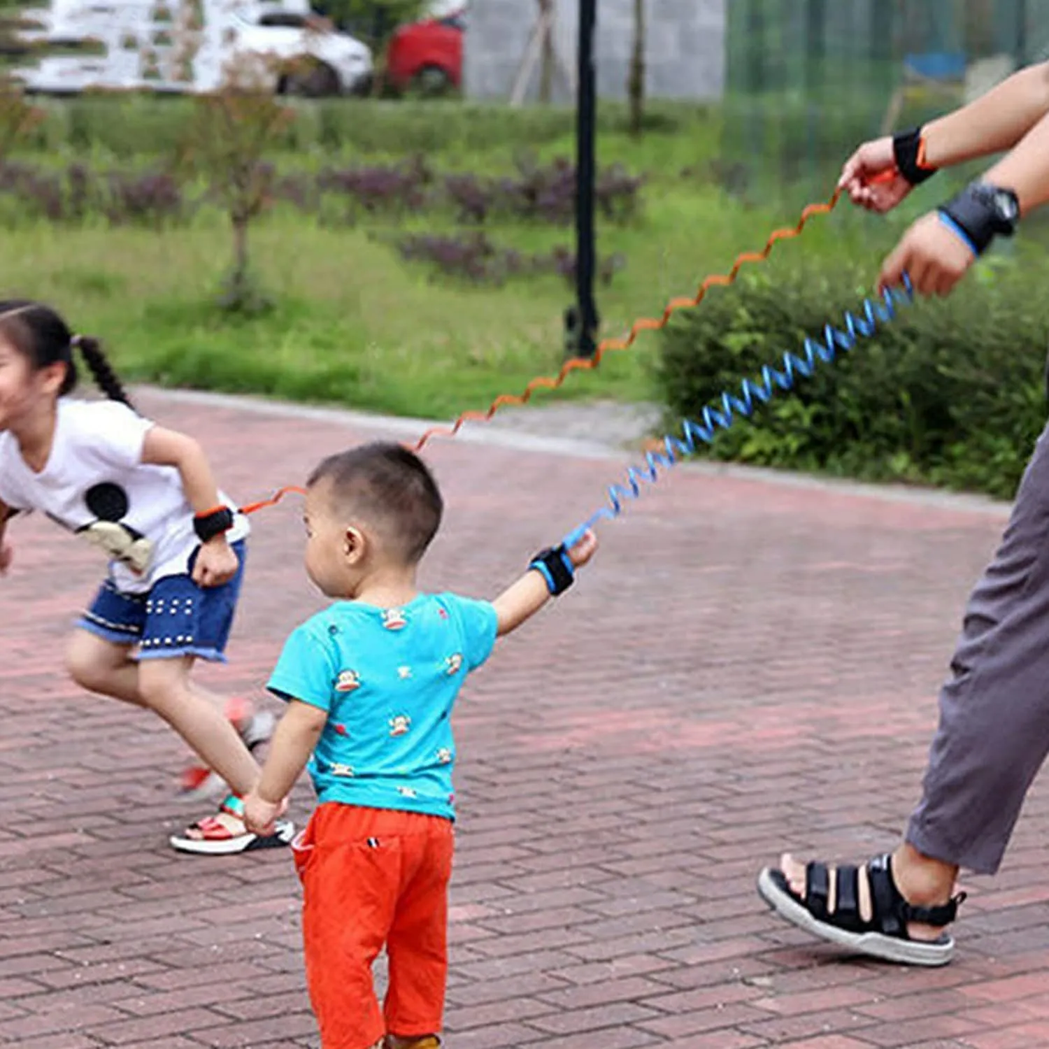 New Anti Lost Wrist Link, Upgraded Anti Lost Wristband, Toddler Leash Kid Leashes Babies Safety Harness, Velcro Wrist Belts, Toddlers Safety Strap for Travel, Boys, Girls, Child(2M, 6.56ft, Blue)