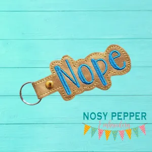 Nope Snap tab 4x4 machine embroidery design DIGITAL DOWNLOAD