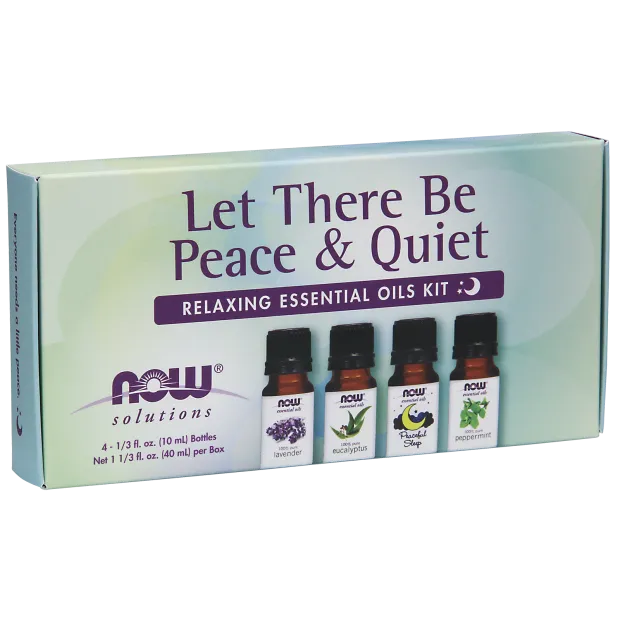 NOW Let there be Peace & Quiet Relaxing Essential Oil Kit 4 x 10ml