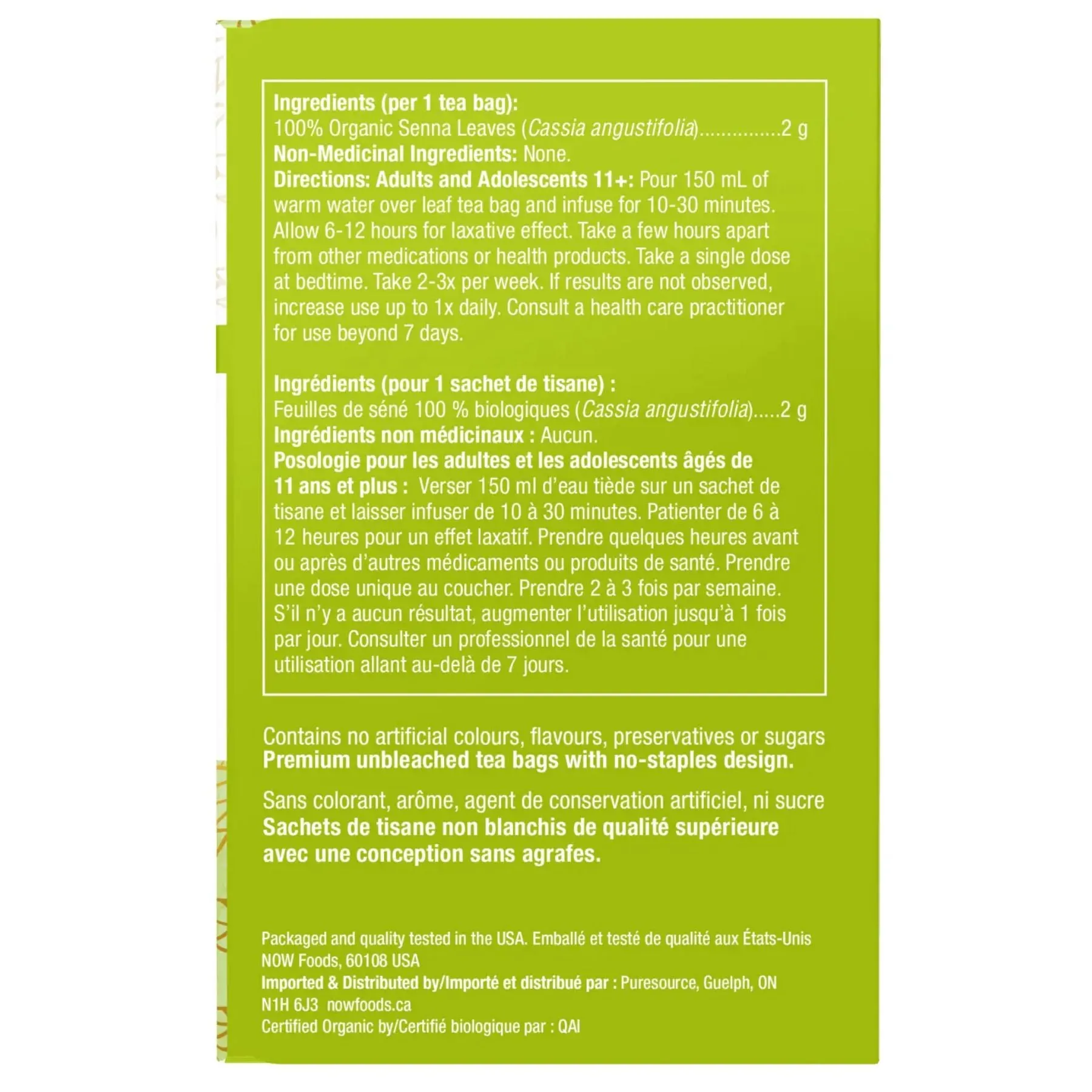 NOW Organic Senna Tea 24ct