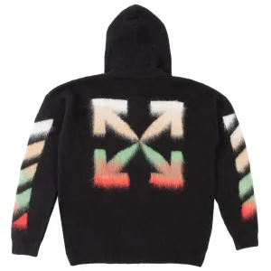 Off White Brushed Zip Hoodie