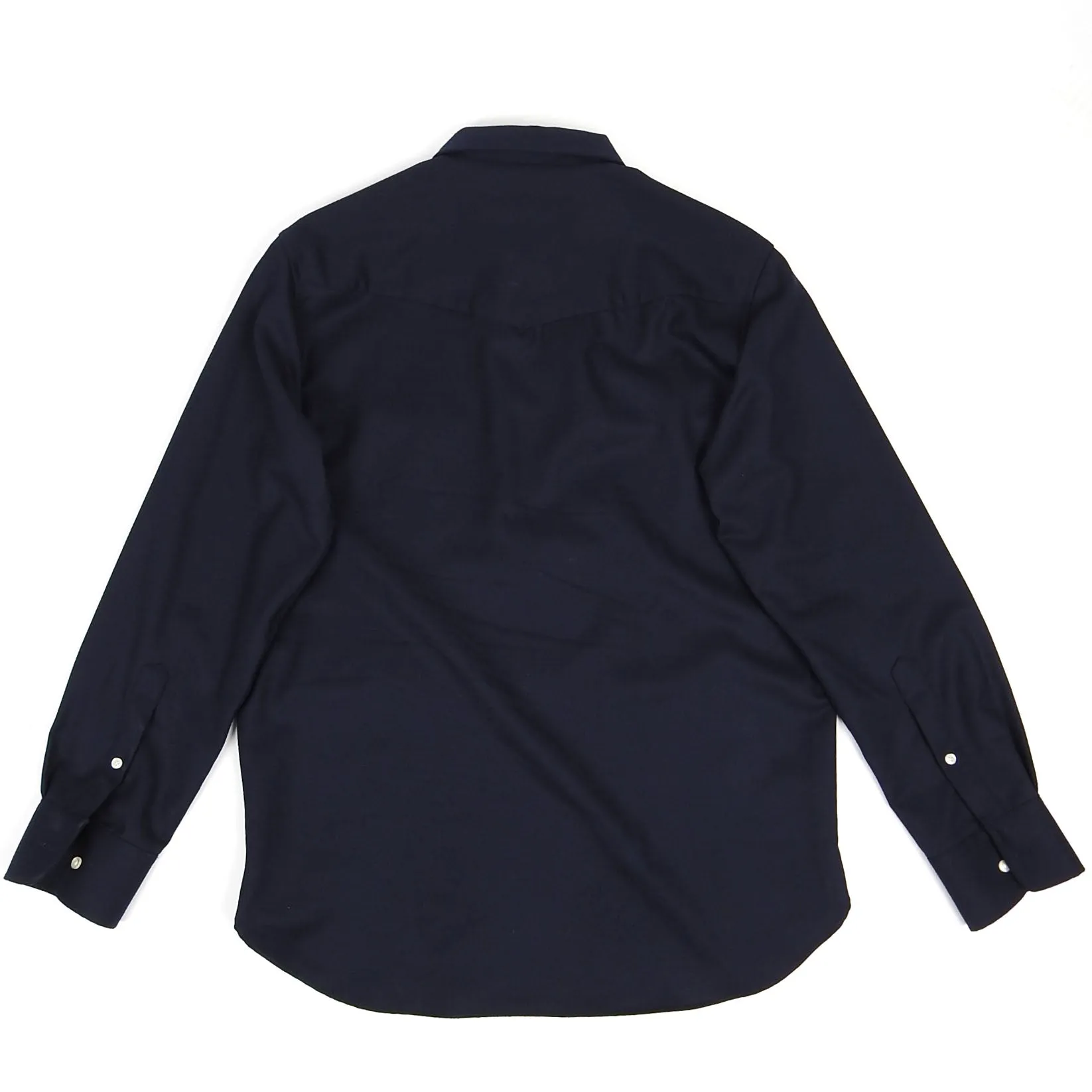 Officine Generale Wool 1/4 Zip Top Navy Medium