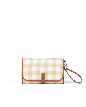 OiOi Baby Travel Change Clutch - Gingham Beige