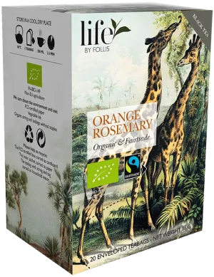 Orange Rosemary Black tea Life by Follis 20 Teabags