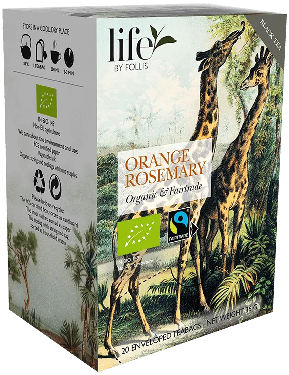 Orange Rosemary Black tea Life by Follis 20 Teabags