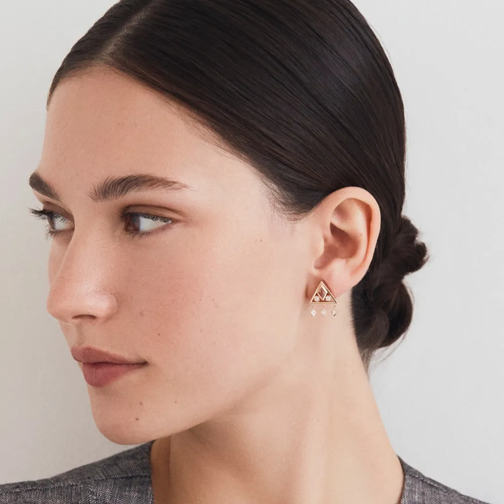 Orange Sapphire Muska Earrings