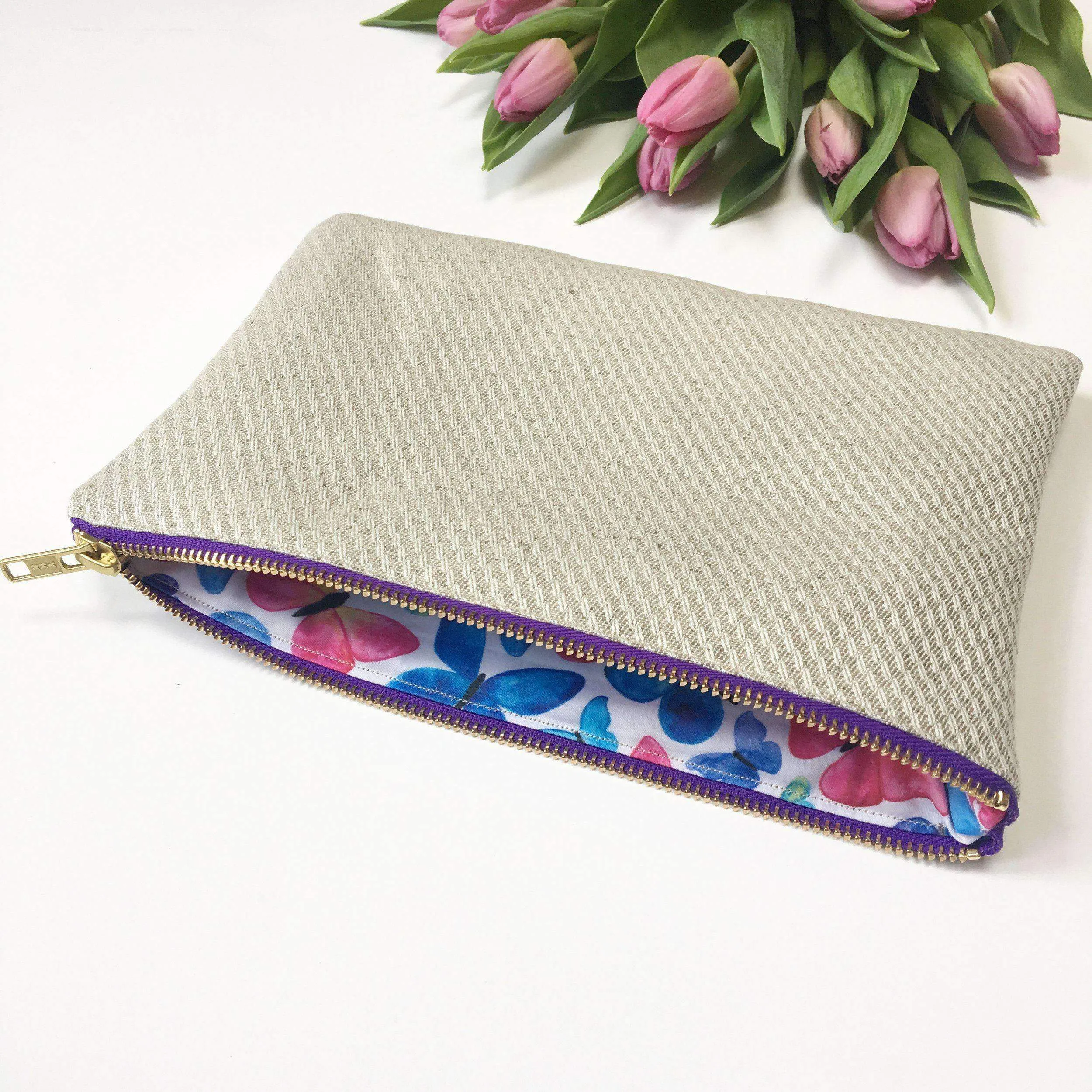 Organic Hemp-Cotton Makeup Bag from the ElizaEliza Freedom Collection