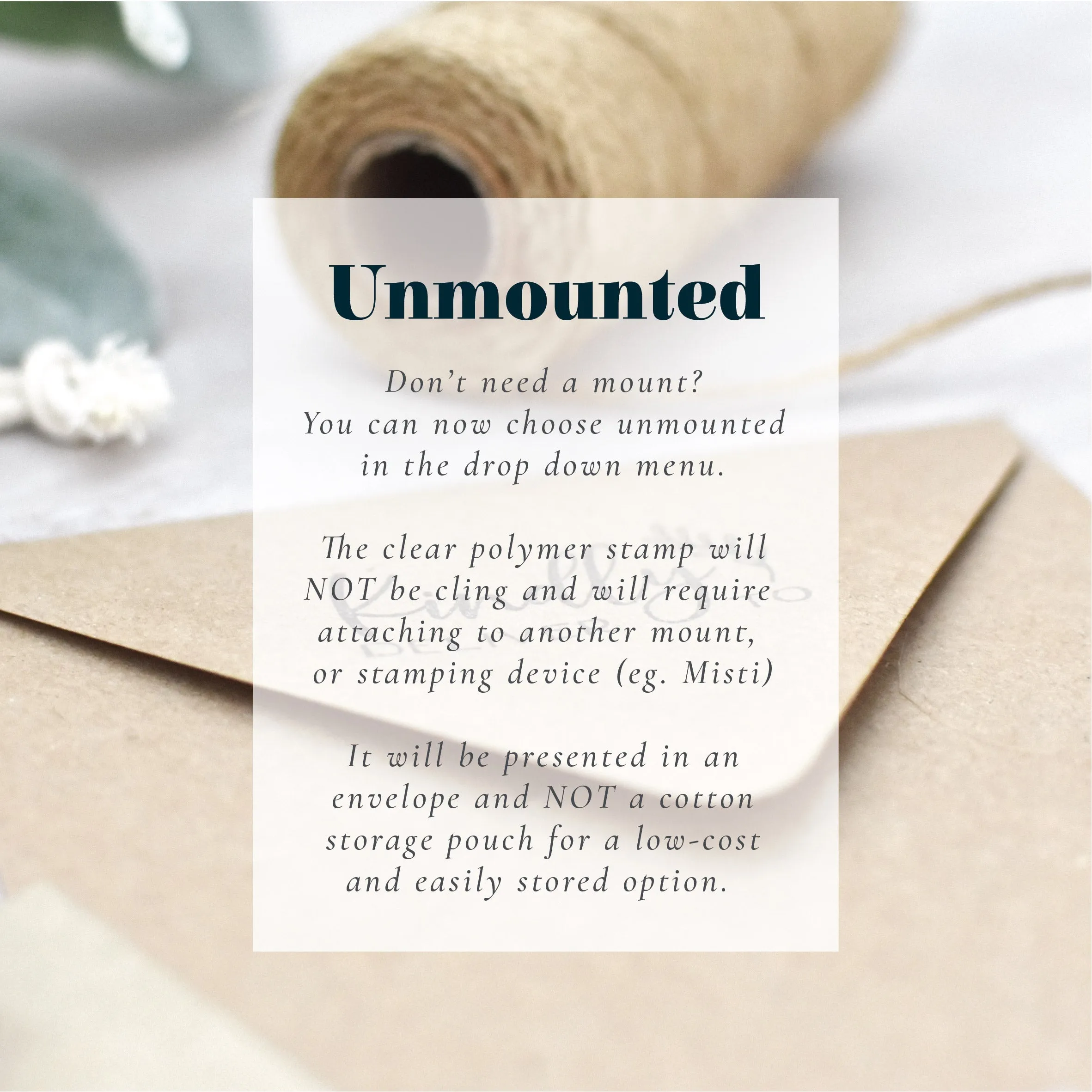 Oval Rosemary Envelope Address Lines Stamp
