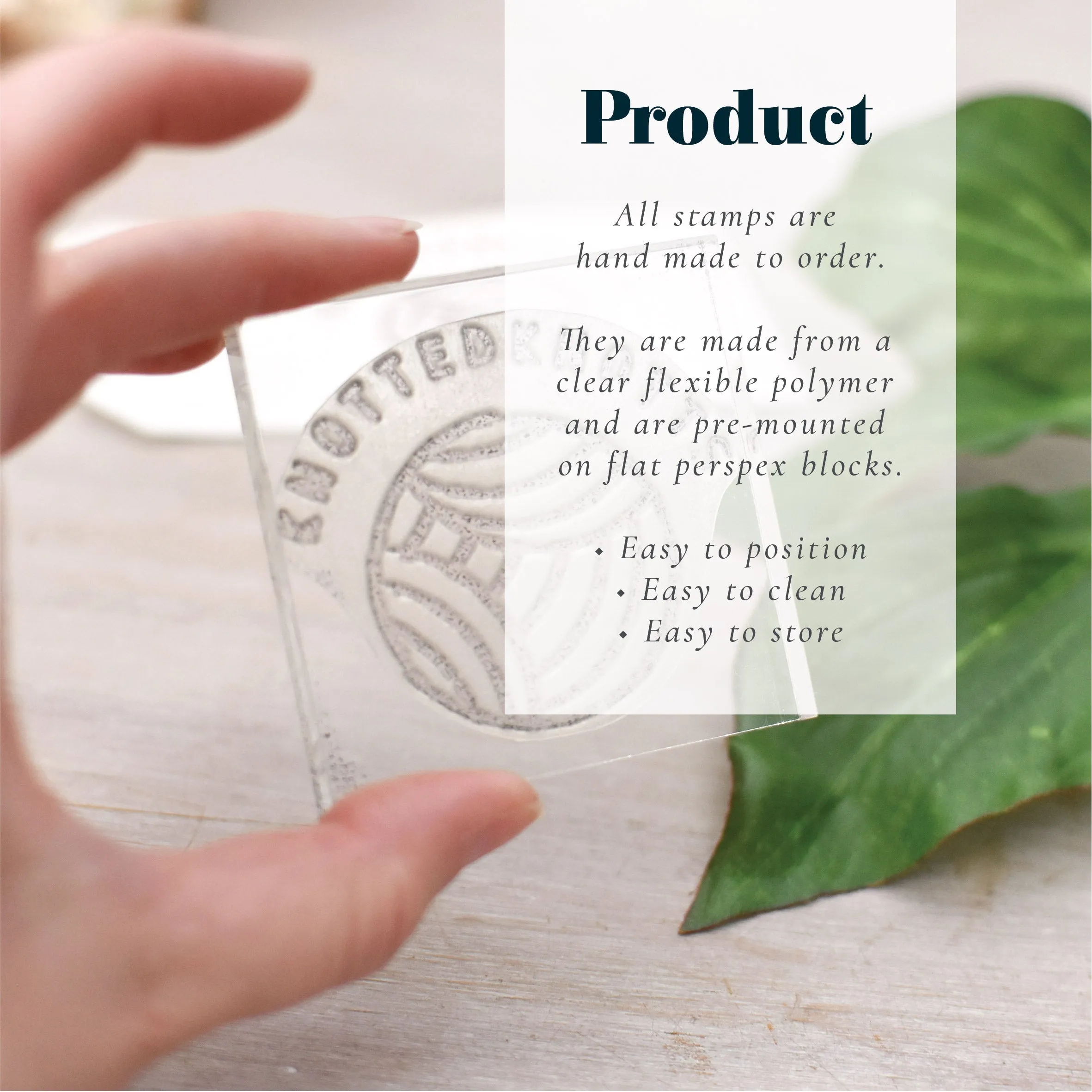 Oval Rosemary Envelope Address Lines Stamp