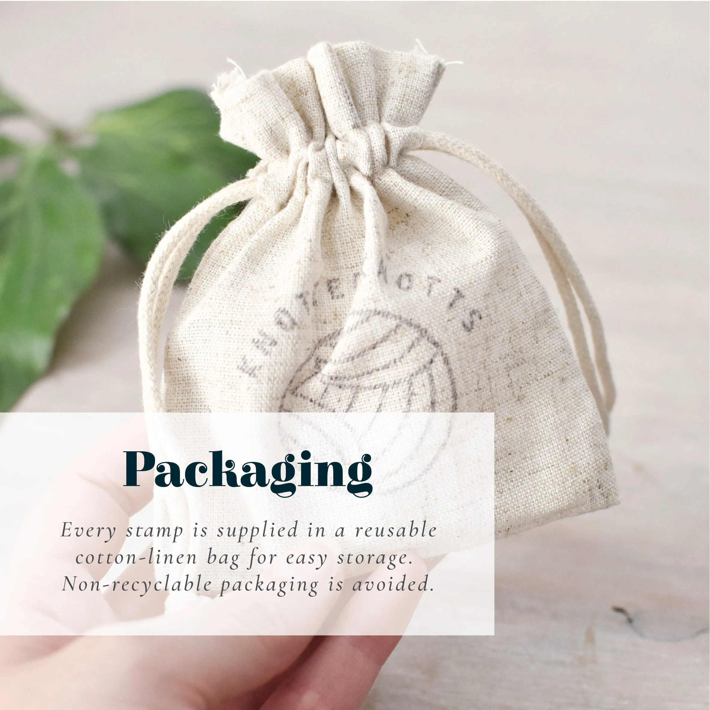 Oval Rosemary Envelope Address Lines Stamp