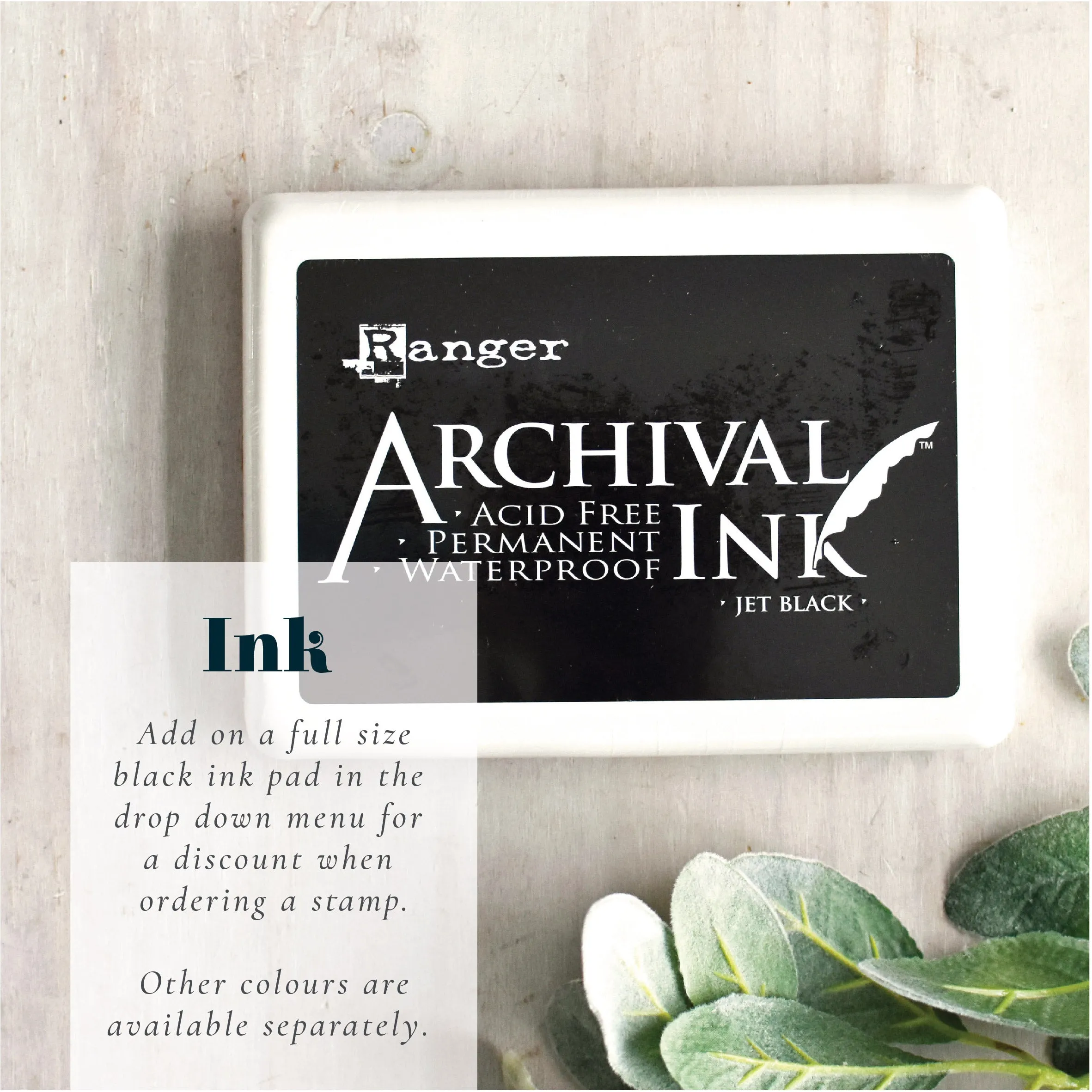Oval Rosemary Envelope Address Lines Stamp